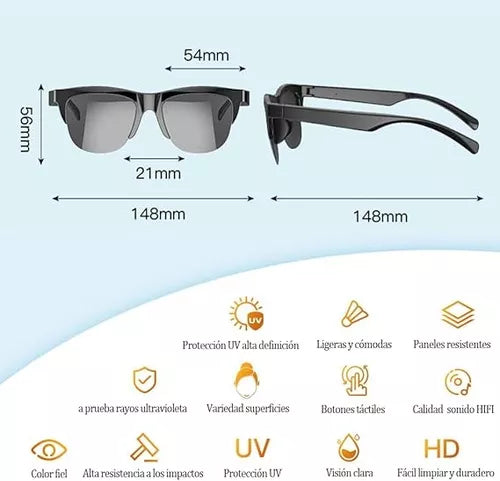 Gafas Inalambricas Iinteligentes Tactil